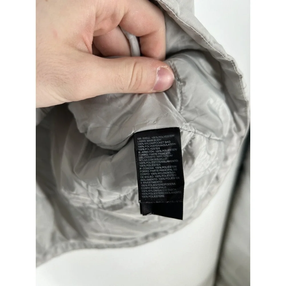 The North Face Dryvent Rain Jacket Women Large Grey Windbreaker Hooded Softshell